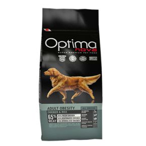 Optima Nova ADULT OBESITY CHIKEN & RICE (Оптима Нова Обесити Чикен) для собак с избыточным весом с курицей и рисом НОВЫЙ СОСТАВ