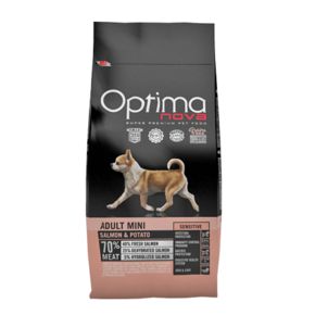 Optima Nova Grain Free ADULT MINI SALMON & POTATO Sensitive (Оптима Нова Мини Сальмон Потейто) беззерновой корм для мелких пород с чувствительным пищеварением с лососем и картофелем
