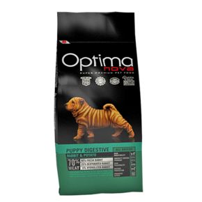 Optima Nova VET Grain Free PUPPY DIGESTIVE RABBIT (Кролик) & POTATO -Оптима Нова Грэйн Фри Паппи Диджестив Рэббит Патейто - беззерновой корм для щенков с проблемами пищеварения с мясом кролика и картофелем НОВЫЙ СОСТАВ