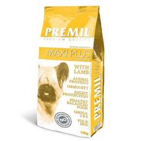Premil Maxi Plus Премил Макси Плюс - для молодых и активных собак мелких и средних пород ЯГНЕНОК и КУРИЦА
