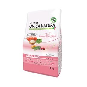Unica Natura Maxi Salmon - для взрослых собак крупных пород с лососем (семгой), рисом и горошком