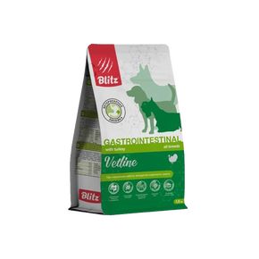 Blitz Dog VETLINE Gastrointestinal - (БЛИЦ Ветлайн Гастроинтеншинал) полнорац диетичиский корм для собак при нарушении работы желудочно-кишечного тракта