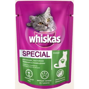 Пресервы для кошек Wiskas, постоянно живущих в помещении