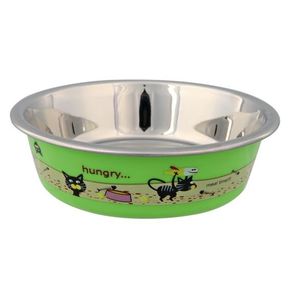 Миска TRIXIE, металлическая, для кошек 0,25л/диам.12см