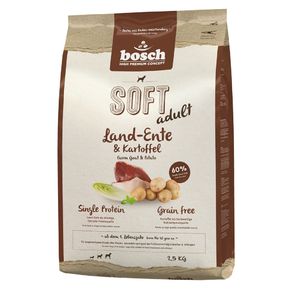 Bosch Soft+ Duck& Potato (Бош Софт Плюс Дак) - Полувлажный корм для взрослых собак любых пород с проблемами пищеварения Утка с картофелем