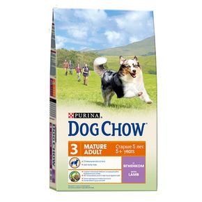 PURINA DOG CHOW Mature для собак старшего возраста (5-9 лет) с ягненком