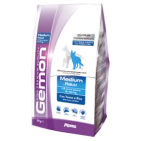 GEMON DOG Medium Tuna&Rice - для взрослых собак средних пород с тунцом и рисом