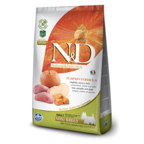 Farmina N&D Graine Free BOAR AND APPLE ADULT MINI PUMPKIN FORMULA - беззерновой для взрослых собак мелких пород дикий кабан, яблоко, тыква