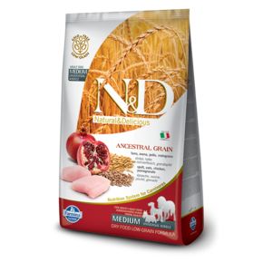 Farmina N&D Ancestral LOW GRAIN DOG Medium CHICKEN & POMEGRANATE ADULT- низкозерновой для взрослых собак с курицей и гранатом