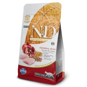 Farmina N&D Ancestral Grain Cat Chicken & Pomegranate Adult - низкозерновой для взрослых кошек с курицей и гранатом