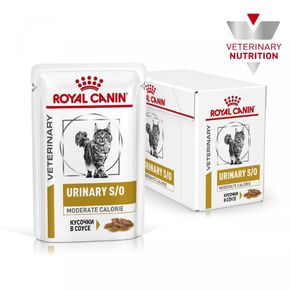 ROYAL CANIN Urinary S/O MODERATE Calorie Feline- 85 гр Диета для кошек при заболеваниях нижних мочевыводящих путей