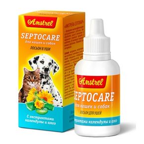 Лосьон для ушей Amstrel Septocare для кошек и собак, 30 мл