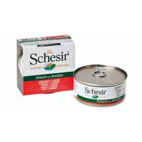 Schesir Chicken with Beef, 150 гр для взрослых собак собак Курица с Говядиной (желе)