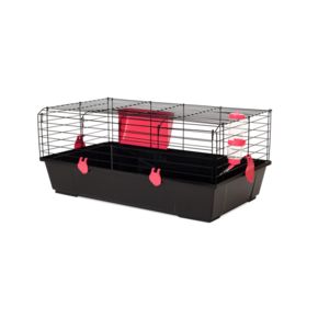 VOLTREGA КЛЕТКА для КРОЛИКА 520 цвет черный - складная 80x46x35 см