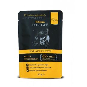 Fitmin Паучи для взрослых котов курица 85 г