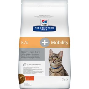 Hill's Prescription Diet k/d + Mobility Kidney + Joint Care сухой корм для кошек с курицей для поддержания здоровья почек и суставов одновременно