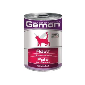 Gemon Cat Adult Pate Beef -Консервированный корм для кошек (паштет,говядина), 400 гр