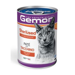 Gemon Cat Adult STERILISED Pate Turkey Консервированный корм для стерилизованных кошек паштет с индейкой