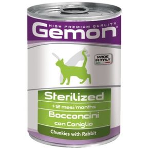 Gemon Cat Sterilized Rabbit Консервированный корм для стерилизованных кошек (кролик) 415 гр