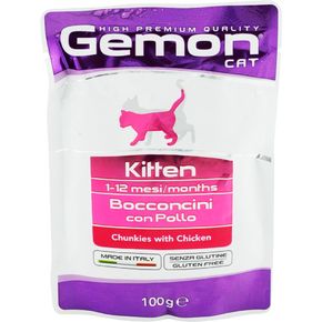 Gemon Pouch Cat Kitten Chicken Влажный корм для котят(пауч) с курицей.100 гр