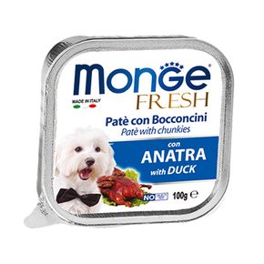 MONGE DOG FRESH DUCK - Монже Дог Фрэш Дак - Консервированный корм для собак, паштет с уткой.