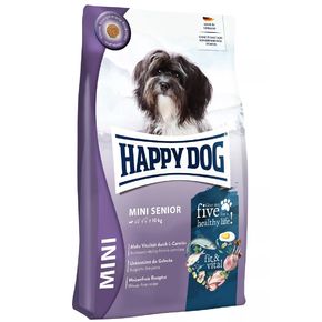 Happy Dog Mini Senior -Хэппи Дог Мини Сеньор - (домашняя птица, лосось, морская рыба, ягненок, мидии) - Корм для пожилых собак миниатюрных пород.