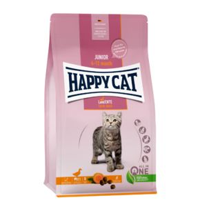 Happy Cat Junior Land-Ente (Утка) 36/18,5 для котят от 4 до 12 месяцев с уткой, без злаков