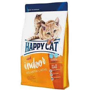 Happy Cat Indoor Atlantik-Lachs (Лосось) 34/12 - для взрослых кошек, живущих дома с лососем