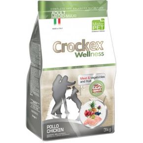 CROCKEX WELLNESS MEDIUM-MAXI Adult Chicken & Rice -Крокекс Веллнесс- с курицей и рисом для собак средних и крупных пород