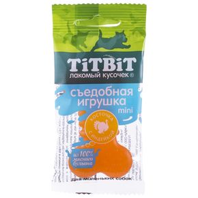 TitBit Съедобная игрушка косточка Mini, 23 гр