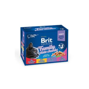 Паучи НАбор Brit Premium Family Plate Jelly Семейная тарелка 12*100 гр в желе
