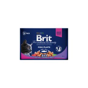 Паучи Набор Brit Premium Fish Plate Рыбная тарелка 4*100 гр