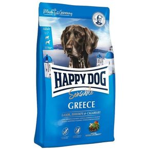 Happy Dog Sensible Greece Lamb, Shrimps - Хэппи Дог Грис - беззлаковый корм, подходит для кормления собак с чувствительным пищеварением с ягненком, креветками и кальмаром