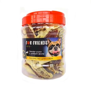 Лакомство For Friends Заячьи ушки с филе утки , 500 г