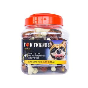 Лакомство For Friends Мясо утки на кальциевой косточке, 500 г