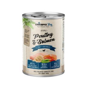 Сhicopee Adult dog Poultry with Salmon - консервированный корм для взрослых собак с птицей и рыбой