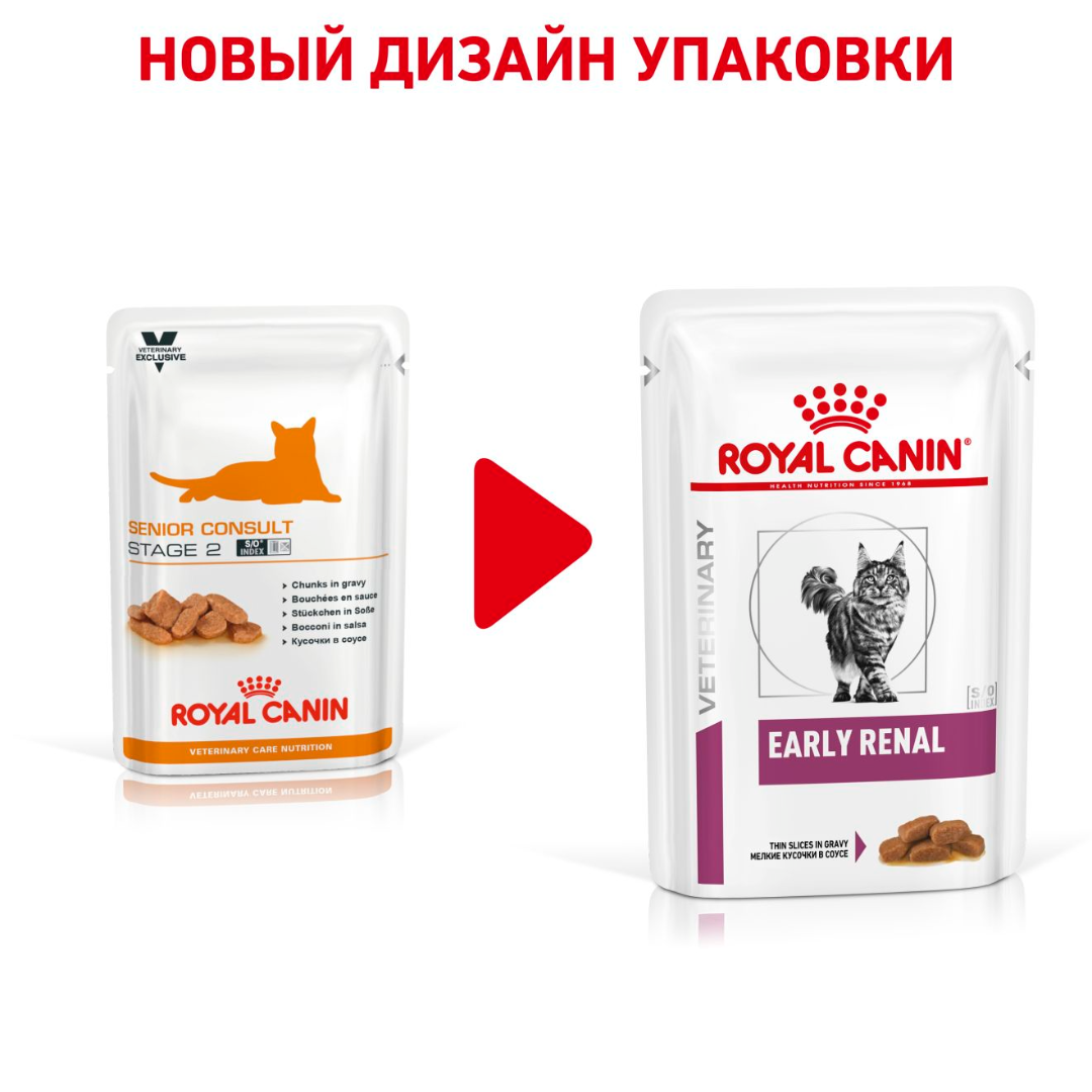 Влажный корм для почек. Royal Canin early renal пауч. Роял Канин Эрли Ренал для кошек. Роял Канин early renal корм для кошек влажный. Royal Canin renal пауч для кошек.