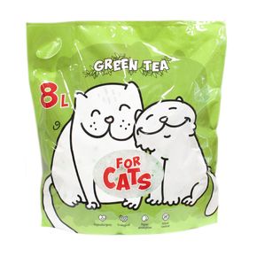 FOR CATS, силикагелевый наполнитель с ароматом зеленого чая