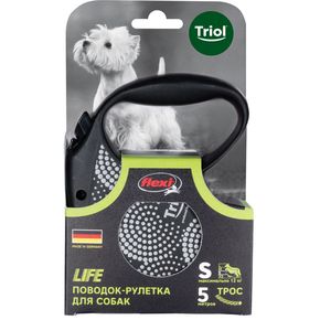 Triol Поводок-рулетка для собак Flexi Life Bubbles M 5м до 20кг, трос