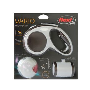Комплект Рулетка Flexi Vario M трос 5м, 20 кг + Фонарик LED + Multi Box
