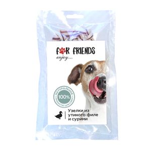 Лакомство For Friends для собак Узелки из утиного филе и сурими , 50гр