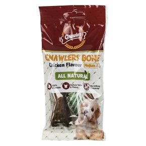 Лакомство Gnawlers д/с с курицей для очистки зубов Bone Chicken (размер 8 см, 2 шт, уп.картон), 36 г