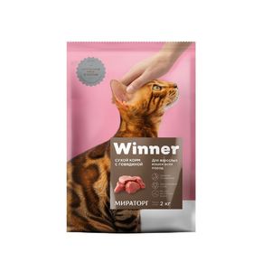 Winner Корм сухой для взрослых кошек всех пород с говядиной
