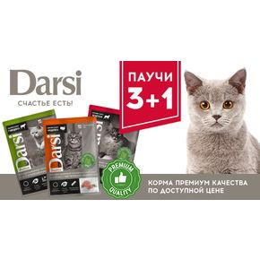 АКЦИЯ! Darsi (Дарси) паучи - при покупке 3 упаковок - 4 в подарок