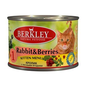 Berkley Kitten Rabbit & Berries - консервы для котят с кроликом и лесными ягодами