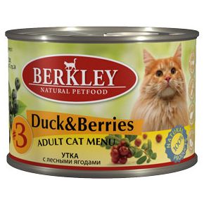 Berkley Adult Duck & Berries - консервы для взрослых кошек с уткой и лесными ягодами