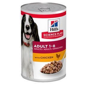 Hill's Science Plan Adult 1-6 with CHICKEN Корм влажный для взрослых собак с курицей 370 гр.