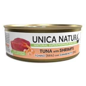 Unica Natura Tuna & Shrimps - Уника Натура - Влажный корм для кошек с филе тунца и креветками 70 гр.