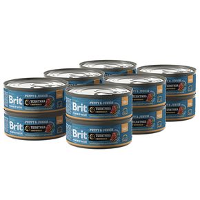 Brit Premium by Nature Puppy & Junior консервы с телятиной и морковью для щенков всех пород 100 гр