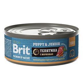 Brit Premium by Nature Puppy & Junior консервы с телятиной и морковью для щенков всех пород 100 гр
